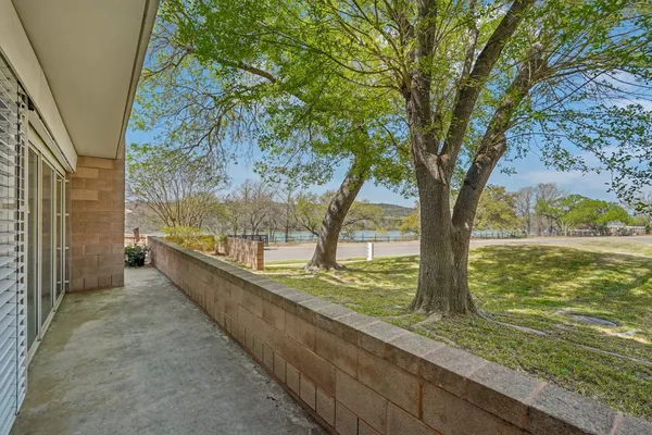 a view of pool with outdoor seating