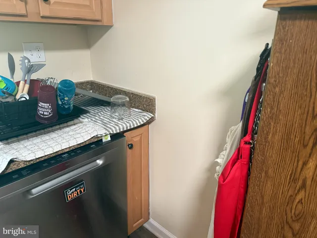 a close view of laundry room