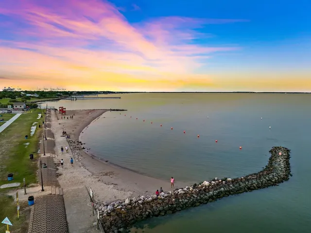 a view of a lake with a mountain
