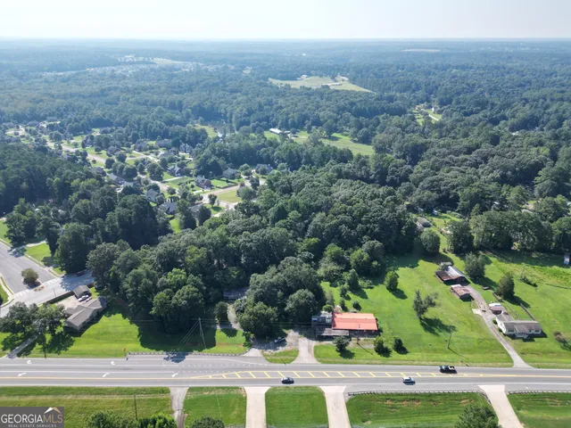 an aerial view of multiple house