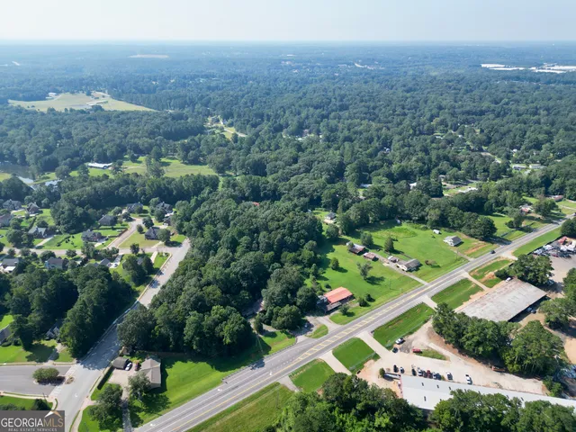 an aerial view of multiple house