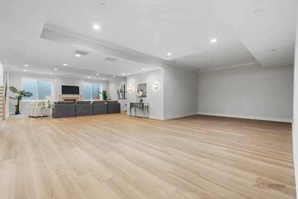 a view of kitchen and living room