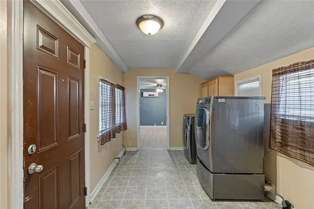 a view of a refrigerator in the kitchen