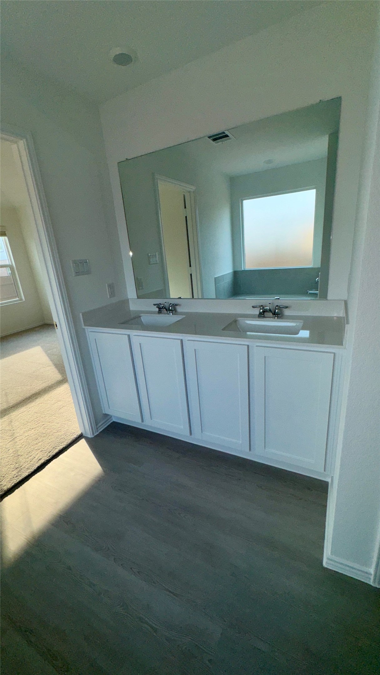 1541 Boggy Crk Rnch Road Georgetown, TX 78628 - Photo 9 of 30 Bathroom featuring double vanity and dark wood finished floors