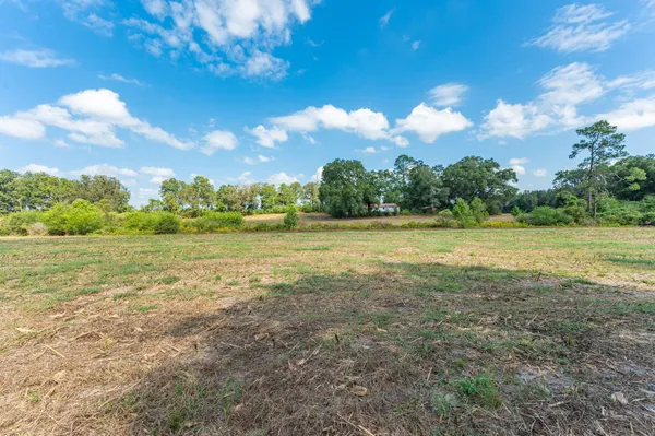 a view of a lake with a big yard