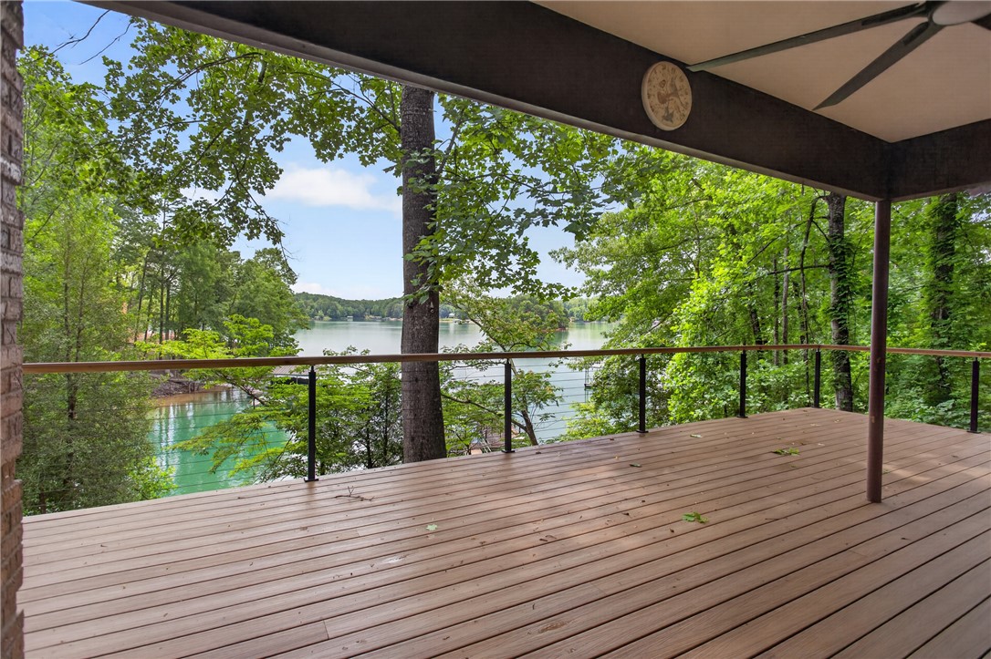 304 Lakeside Drive Seneca, SC 29672 - Photo 43 of 50 Freshly redone deck to relax and have that morning coffee.