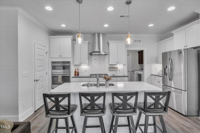 front view of house with large windows