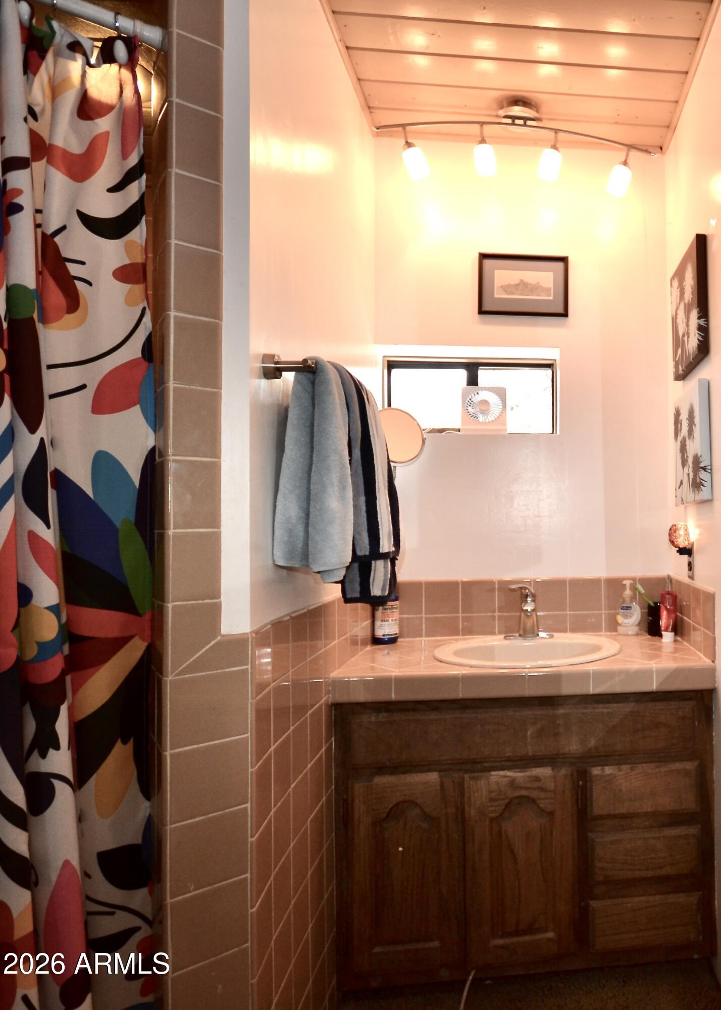 23617 South Demascus Road Crown King, AZ 86343 - Photo 32 of 50 a bathroom with a sink and a mirror