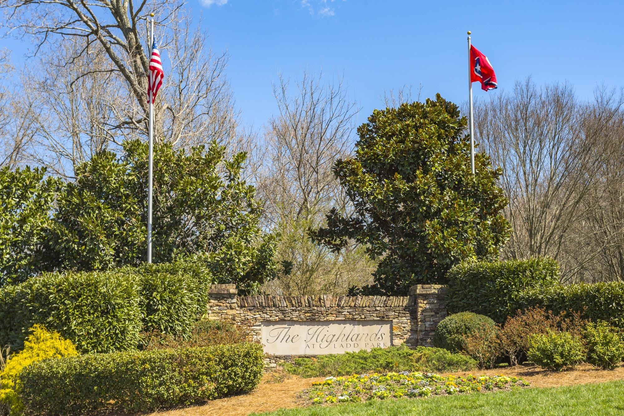 238 Fowler Circle Franklin, TN 37064 - Photo 41 of 45 a flag is sitting in the middle of a yard