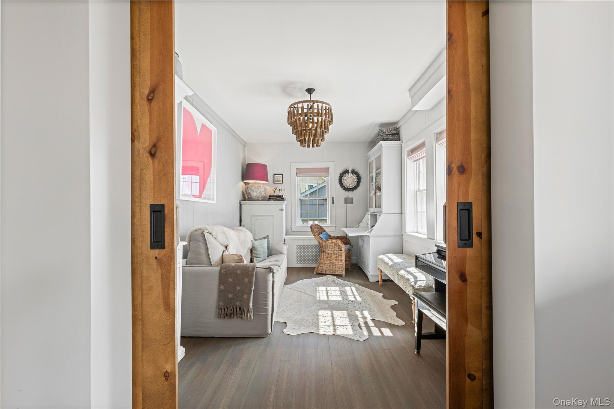 321 Rye Beach Avenue Rye, NY 10580 - Photo 11 of 36 Office/sitting room with wood barn doors/possible 5th bedroom