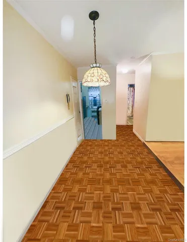 a very nice looking room with a chandelier