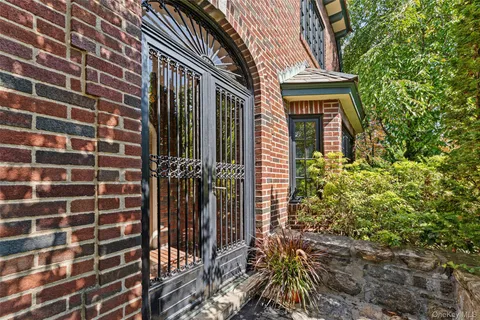 a view of a brick wall