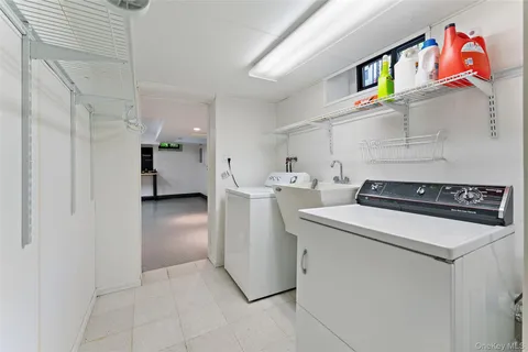 a view of a room with racks