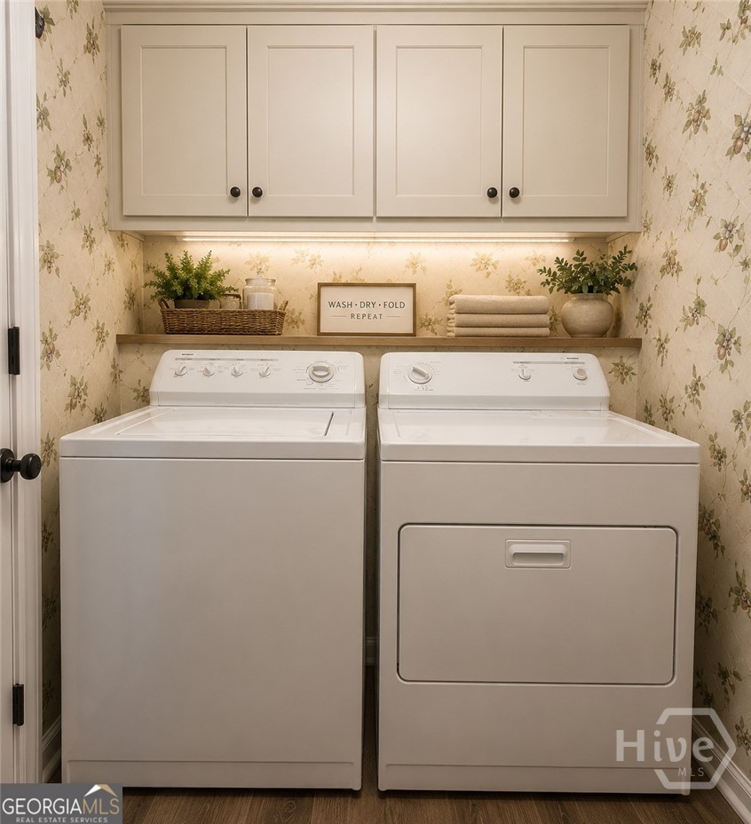 155 Freeman Circle Athens, GA 30601 - Photo 23 of 34 AI Generated Whaat Laundry Area Could Look Like With Ccabinets and Shelf