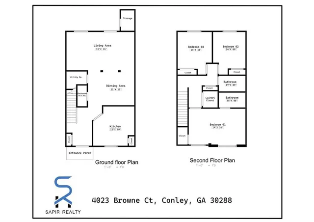 $1,550 | 4023 Browne Court, Conley, GA 30288