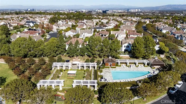 an aerial view of residential building with outdoor space