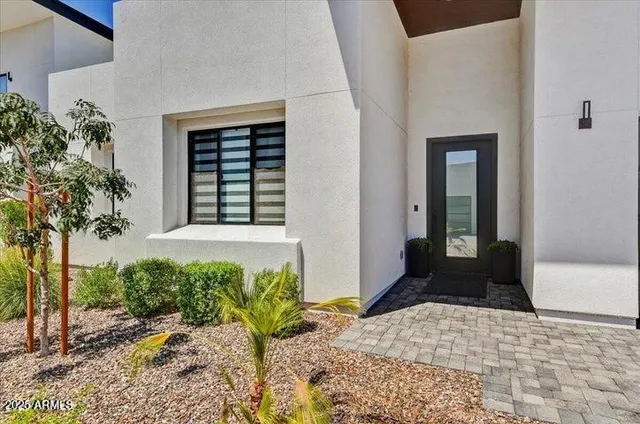 a front view of a house