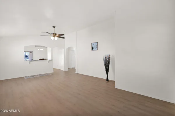 a view of a livingroom with a staircase