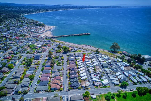 an aerial view of multiple house