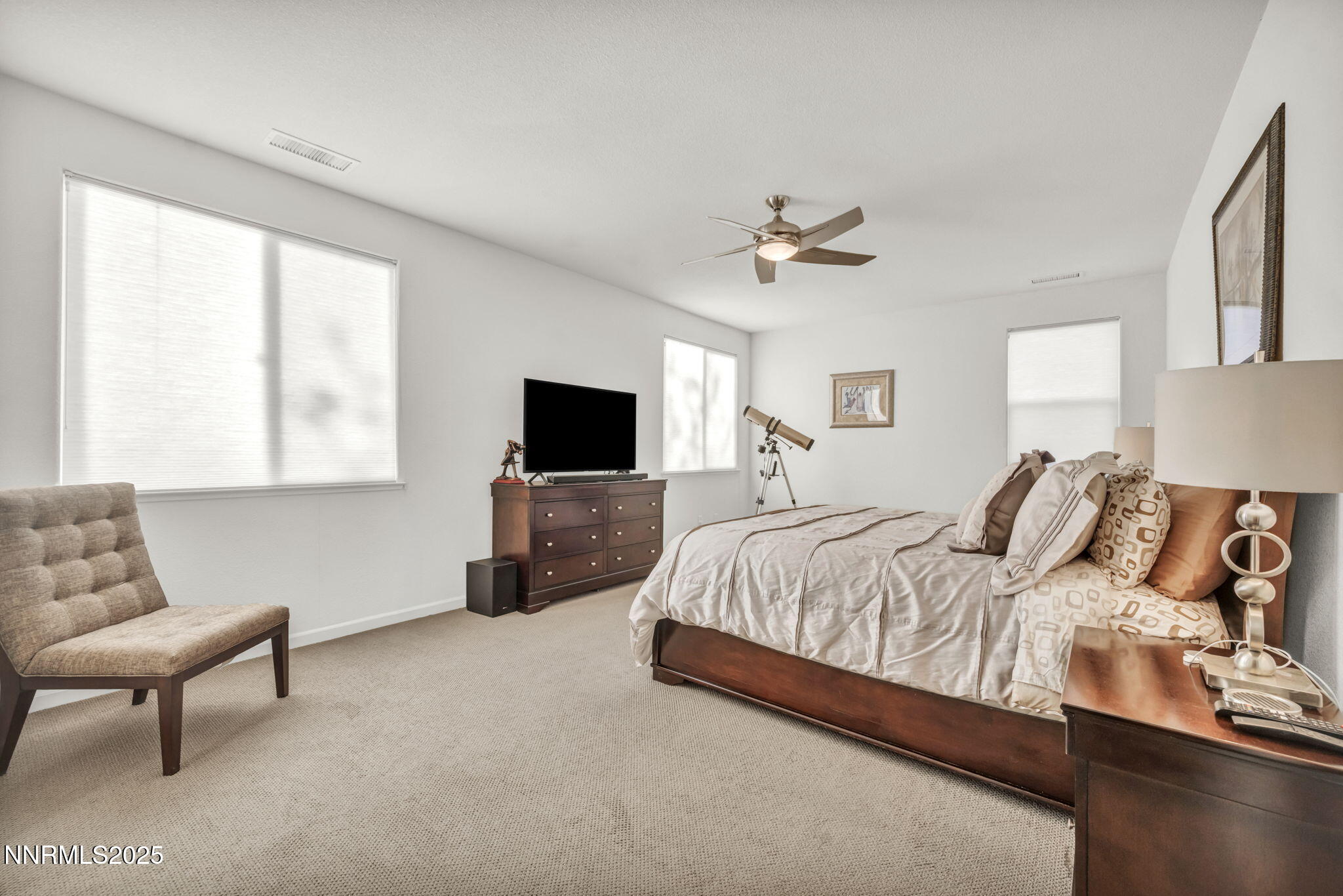 11375 Messina Court Reno, NV 89521 - Photo 29 of 52 a spacious bedroom with a bed and a television