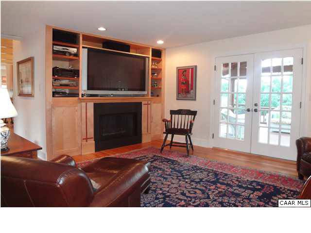 1436 Grove Road Charlottesville, VA 22901 - Photo 11 of 25 Family room with handsome bookcases, cabinets, recessed lights and sound system.