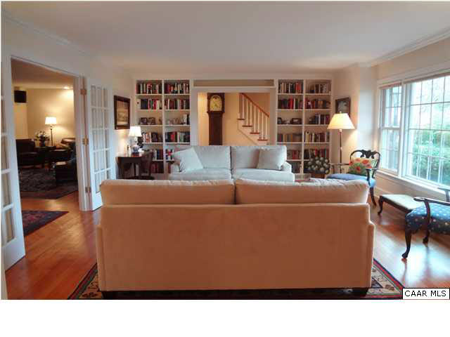 1436 Grove Road Charlottesville, VA 22901 - Photo 3 of 25 Bright and gracious living room. View from dining room / library.