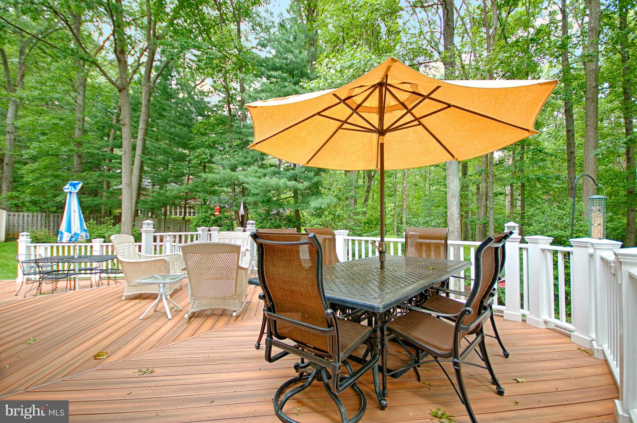 11008 Raccoon Ridge Court Reston, VA 20191 - Photo 15 of 30 a view of patio with table and chairs under an umbrella