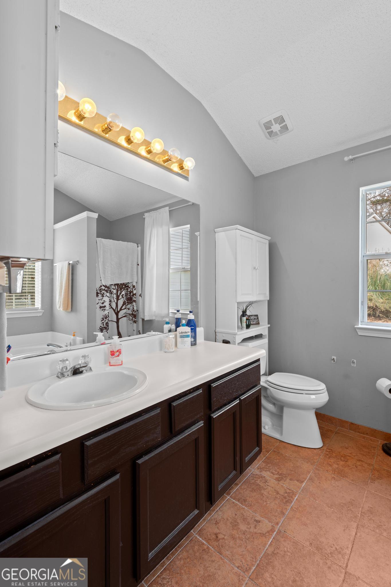340 Harris Avenue Locust Grove, GA 30248 - Photo 23 of 41 a bathroom with a sink a toilet and mirror