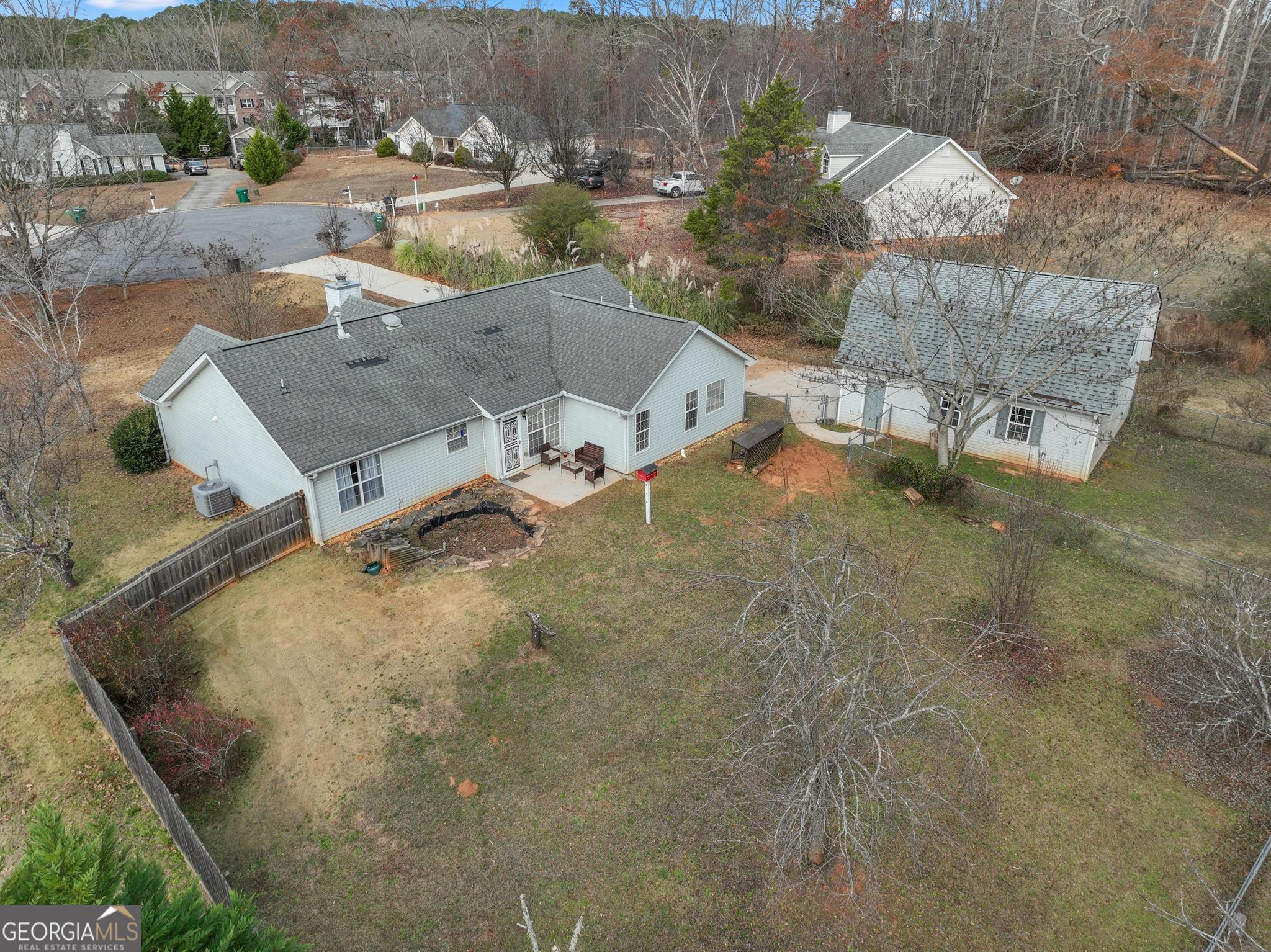 340 Harris Avenue Locust Grove, GA 30248 - Photo 41 of 41 an aerial view of residential houses with outdoor space