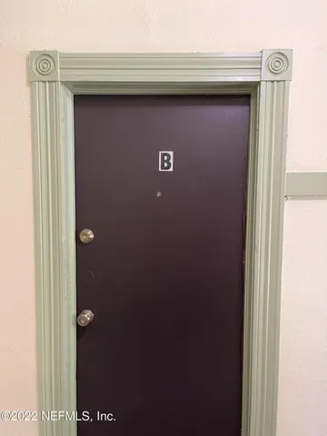 a close view of door
