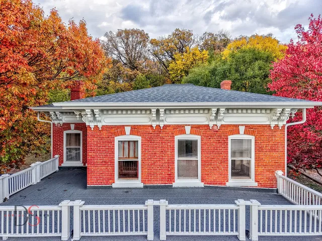 front view of a house with a porch