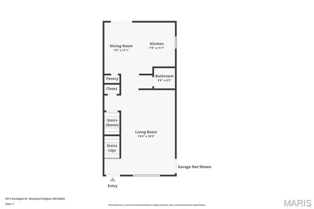 $185,000 | 2411 Dordogne Drive, Maryland Heights, MO 63043