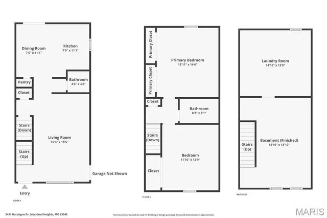 $185,000 | 2411 Dordogne Drive, Maryland Heights, MO 63043