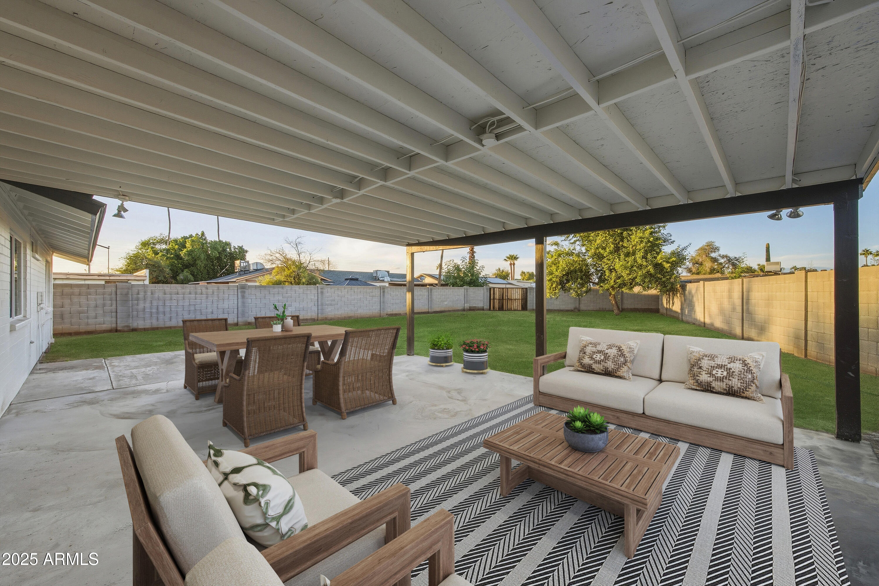 3410 West Pershing Avenue Phoenix, AZ 85029 - Photo 21 of 33 a outdoor living space with patio furniture and garden view