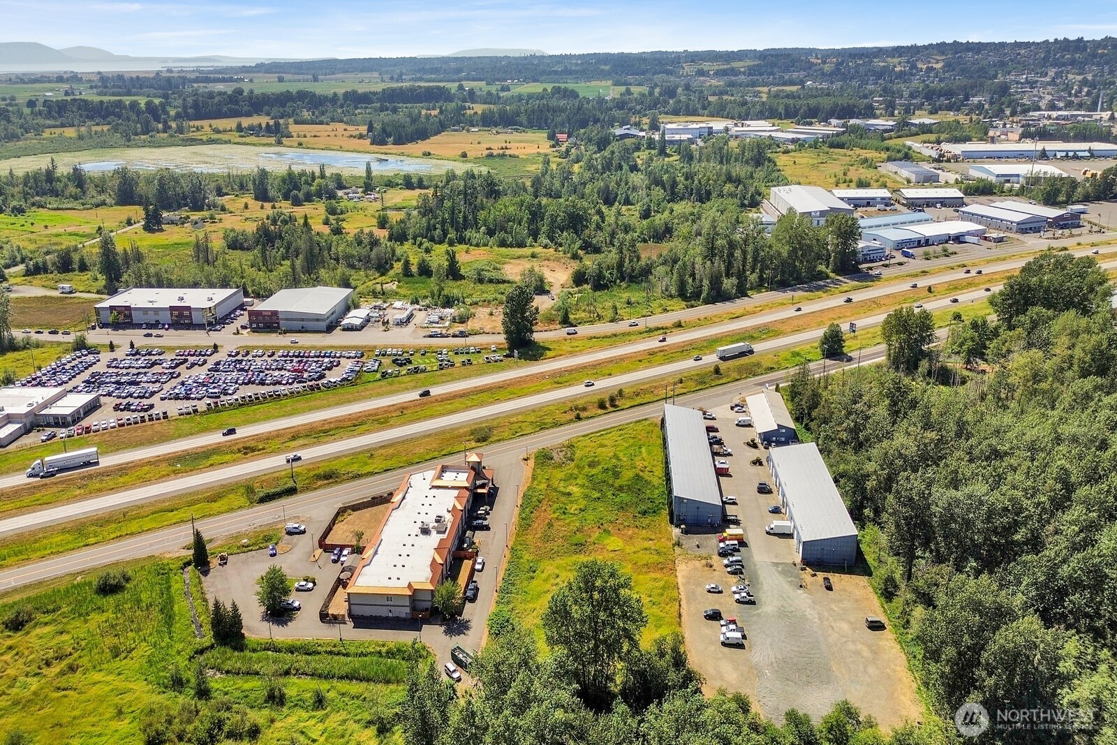 5400 Barrett Road Ferndale, WA 98248 - Photo 6 of 18 an aerial view of lake and residential houses with outdoor space
