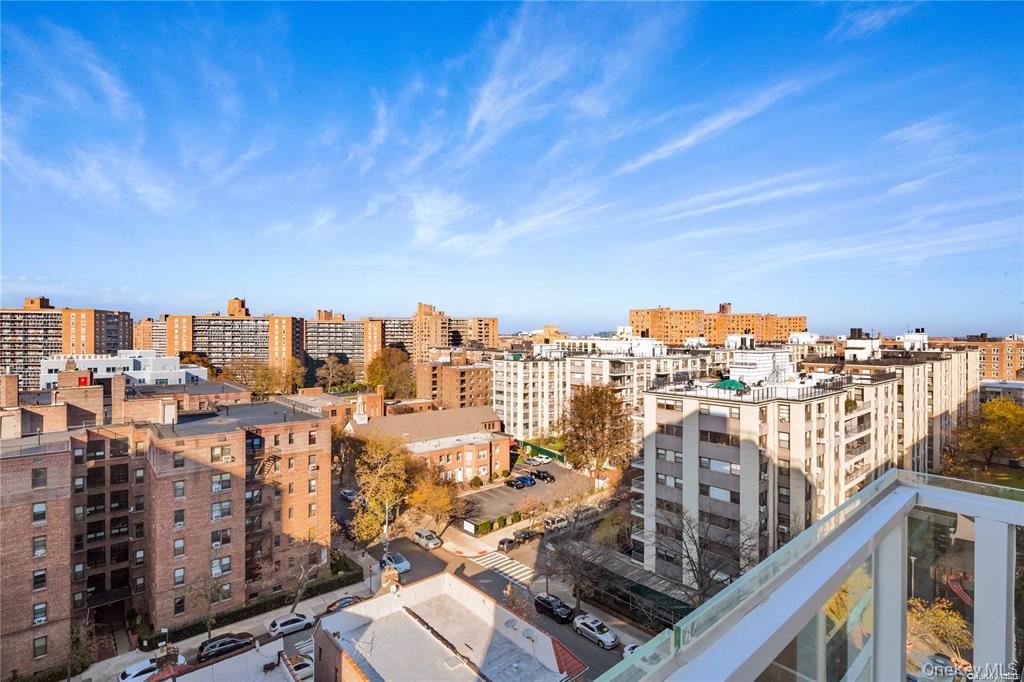 a view of a city with tall buildings