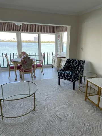 a view of a livingroom with furniture