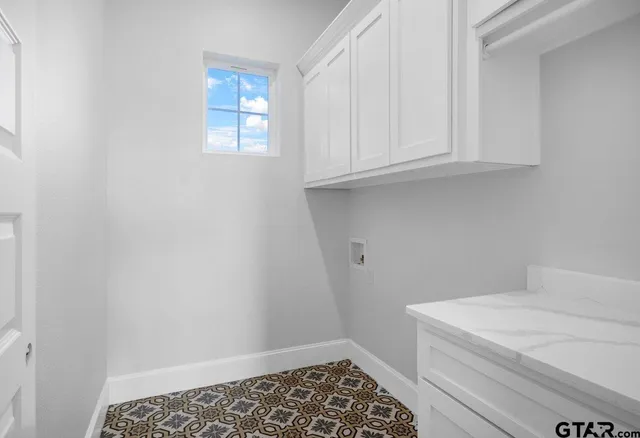 a bathroom with a window