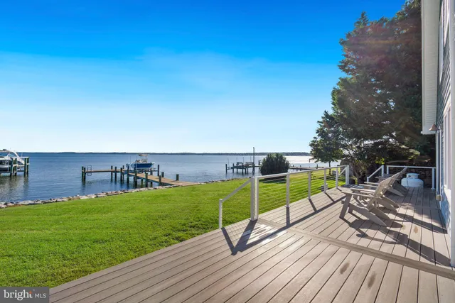 a view of a terrace with a garden