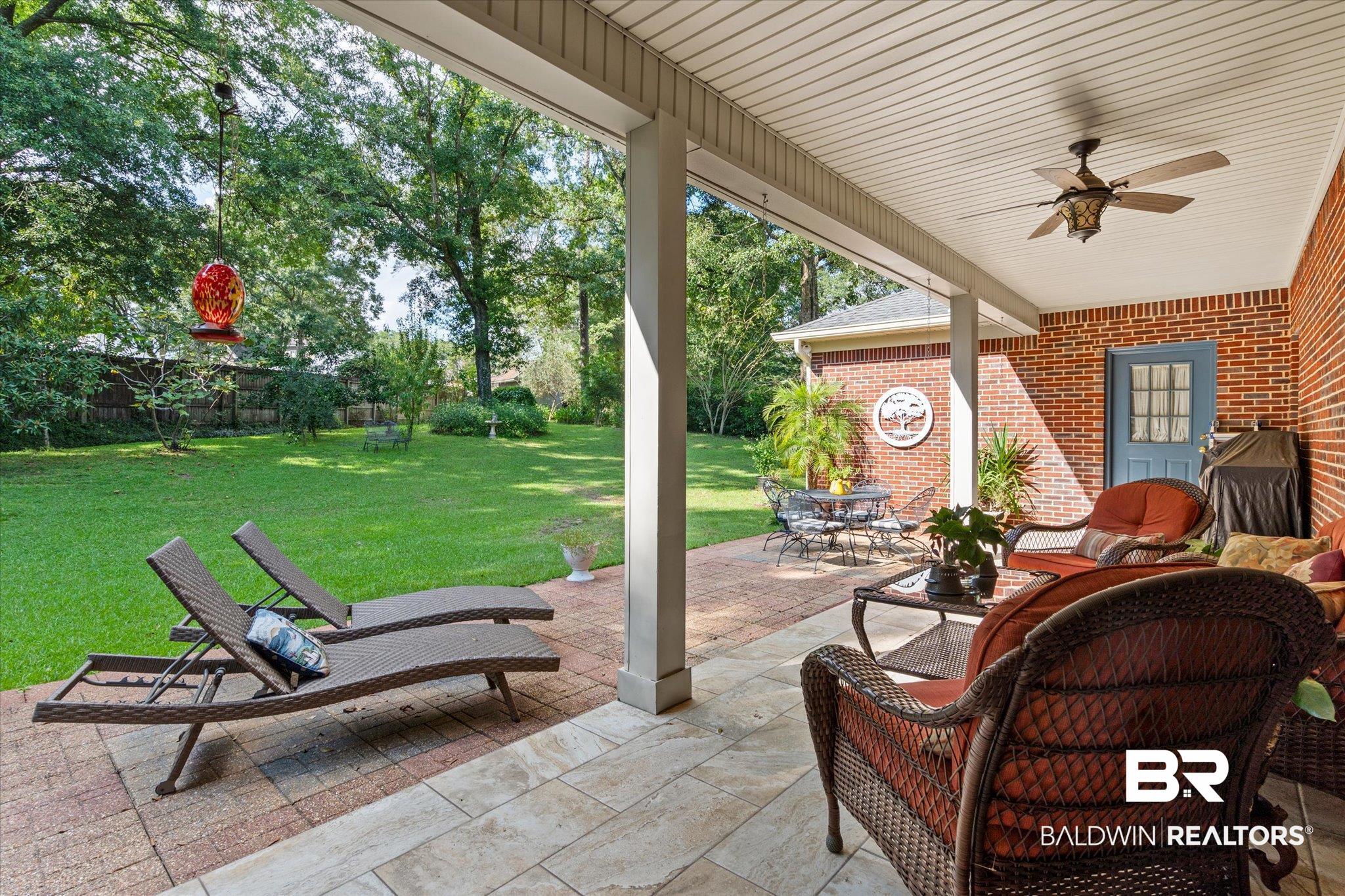 7360 Bridgewood Court Mobile, AL 36695 - Photo 25 of 30 View of patio featuring ceiling fan