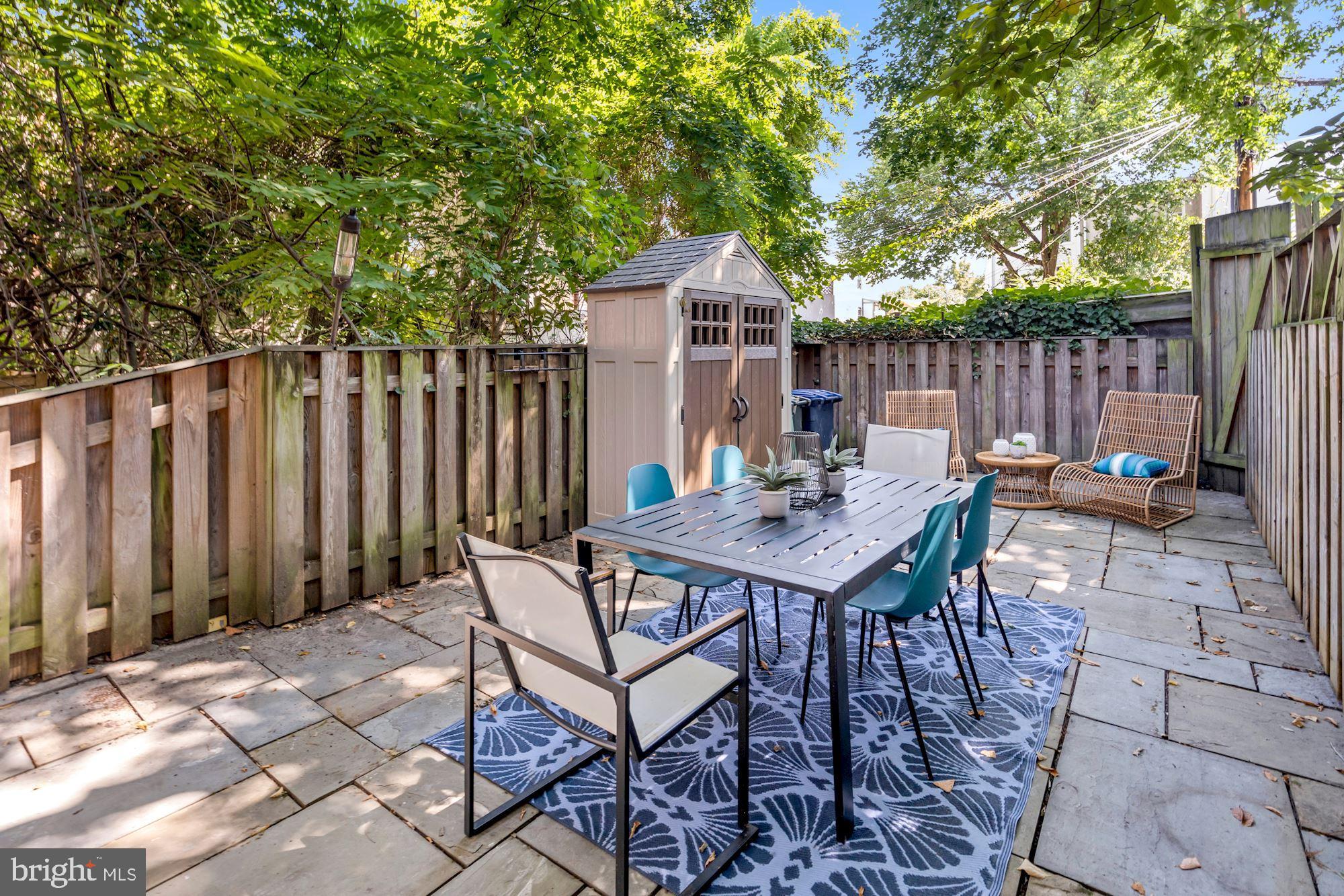 525 5th Street Northeast Washington, DC 20002 - Photo 20 of 22 Expansive rear patio with storage shed