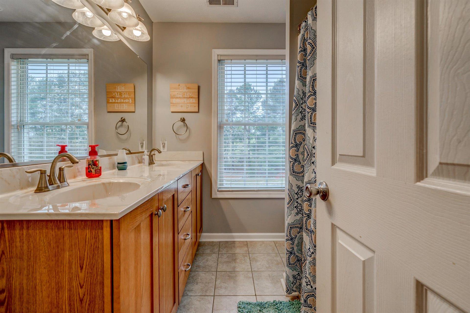1183 Carroll Road Goodview, VA 24095 - Photo 33 of 61 a bathroom with a granite countertop sink and a mirror