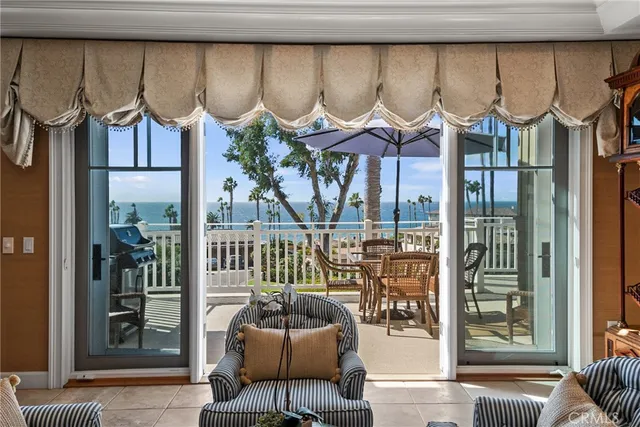 a view of a large building with a trees