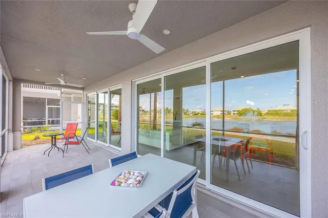 a view of an ocean and city