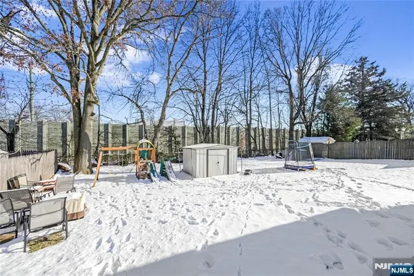 a view of a park with trees