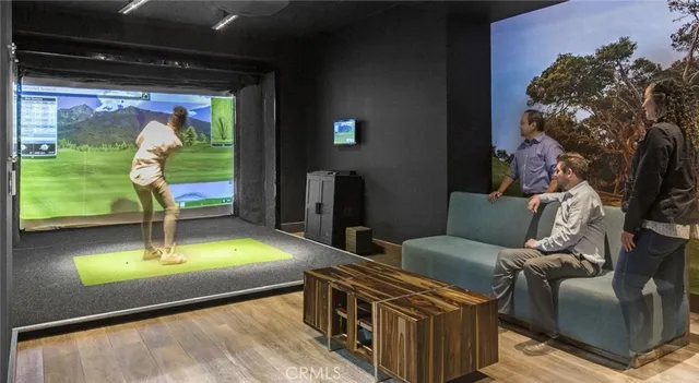 a view of a terrace with sitting area