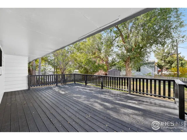 view of deck with wooden floor and outdoor seating