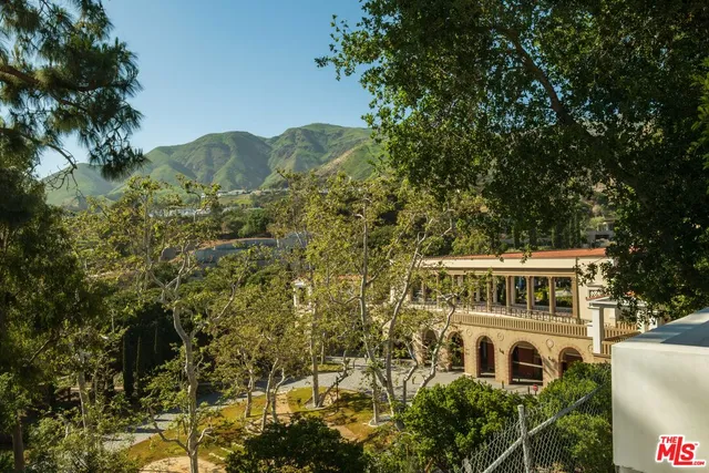 a front view of house with a garden