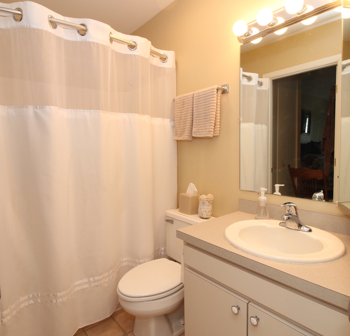 766 Chandler Road Gurnee, IL 60031 - Photo 10 of 24 a bathroom with a sink a toilet and shower