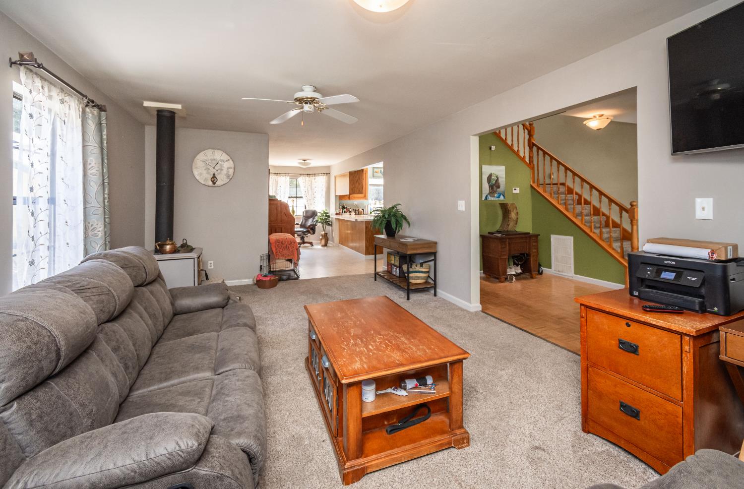 10151 Trauner Road Rough and Ready, CA 95975 - Photo 17 of 45 a living room with furniture and a flat screen tv